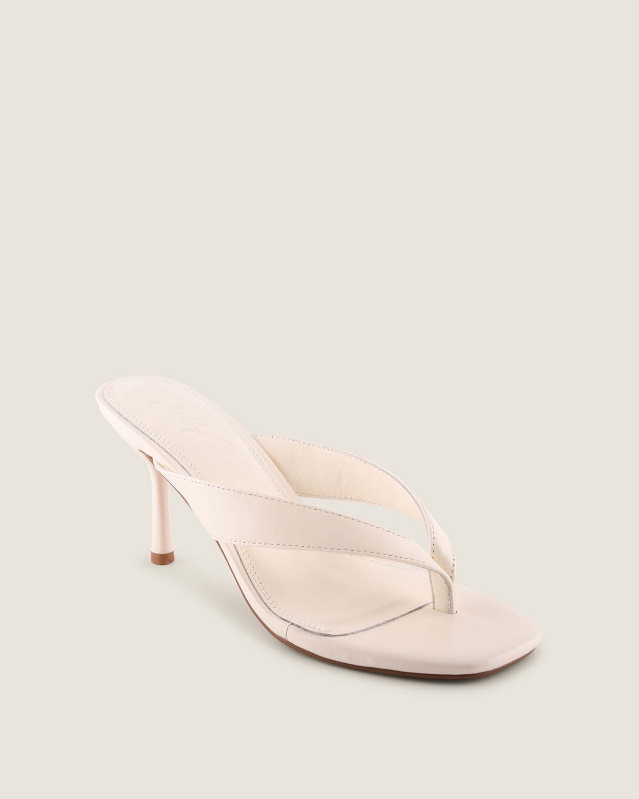 PIA HIGH SANDALS WHITE LEATHER