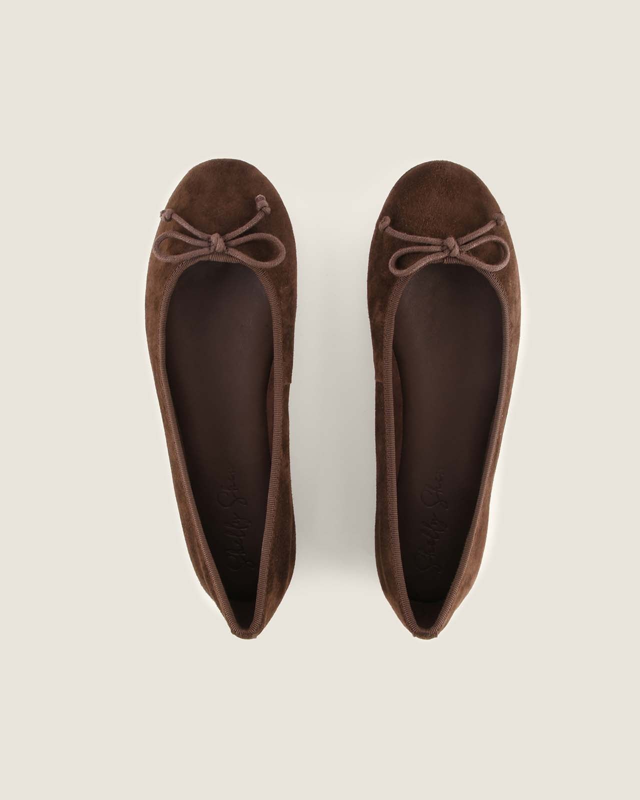 POET BALLET FLATS BROWN SUEDE