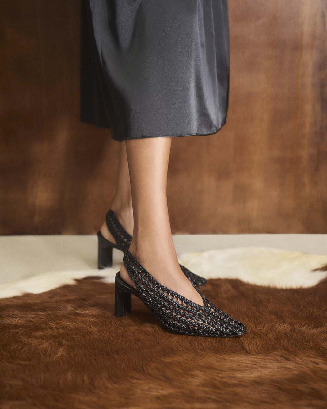 IRIS HIGH HEELS BLACK LEATHER