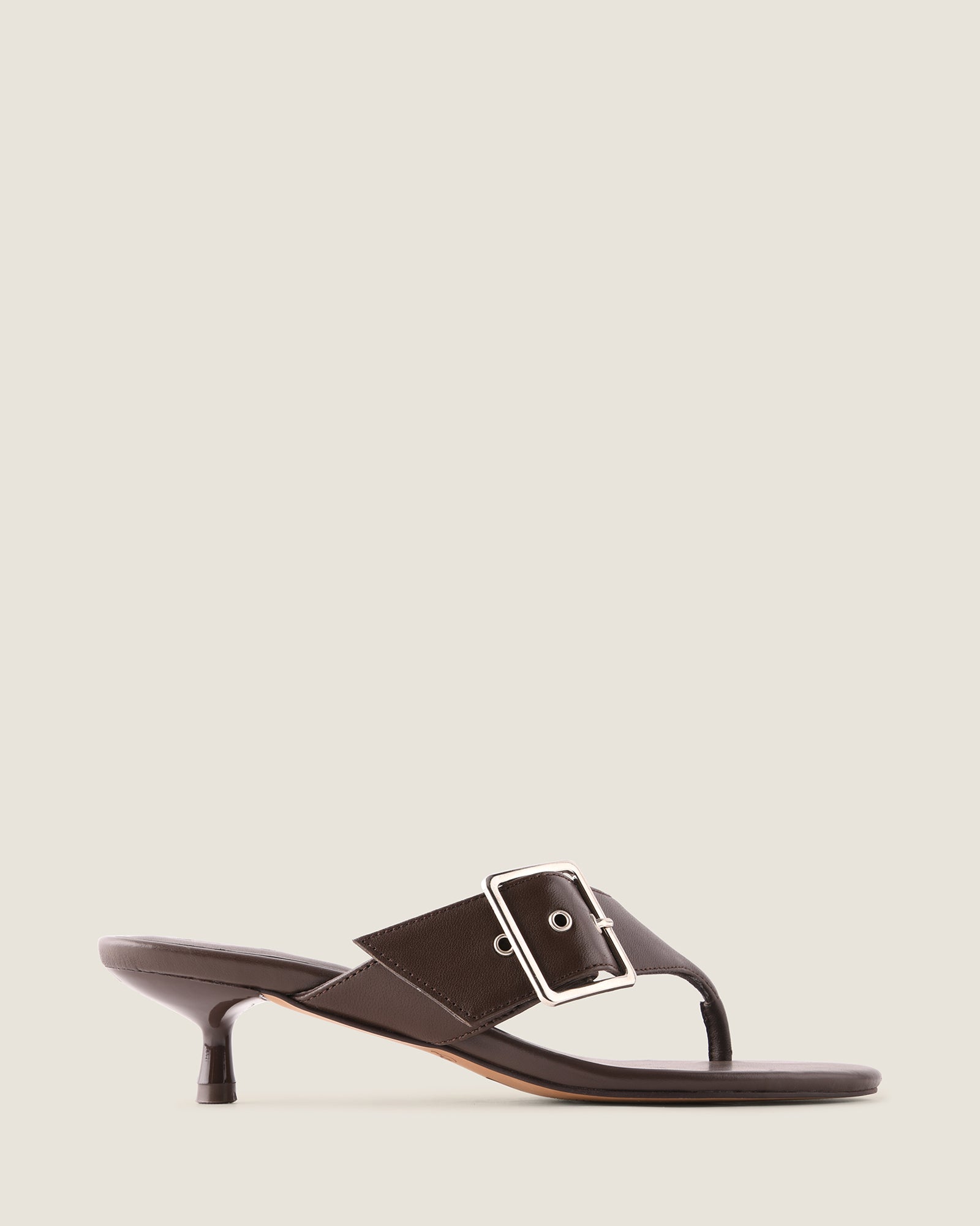 SURI HIGH SANDALS BROWN LEATHER
