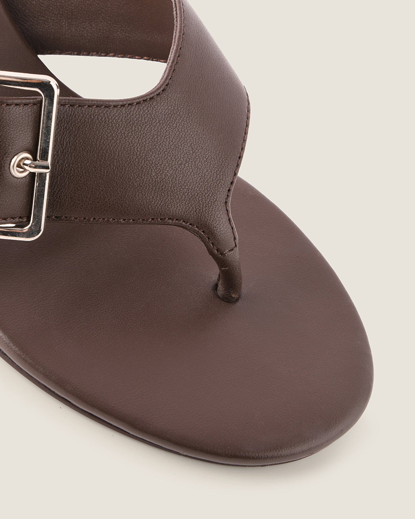 SURI HIGH SANDALS BROWN LEATHER