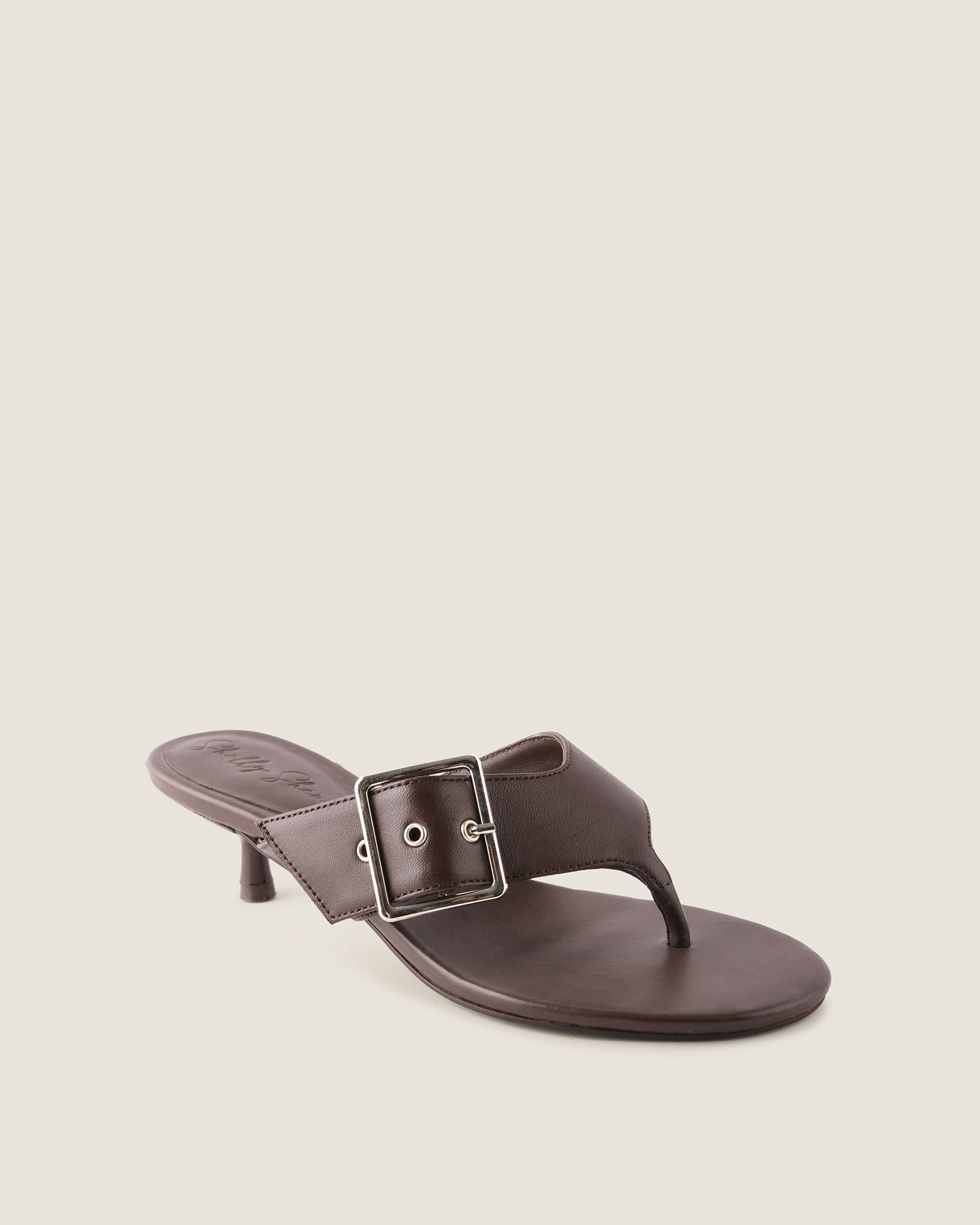SURI HIGH SANDALS BROWN LEATHER