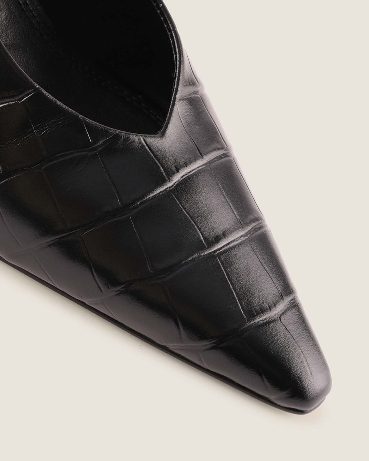 TWYLA HIGH HEELS BLACK CROC